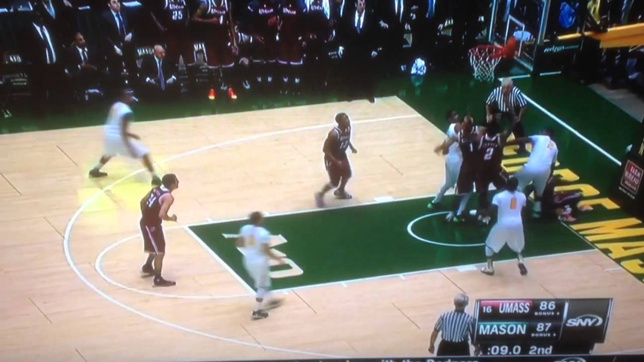 George Mason gives away game to UMass - YouTube