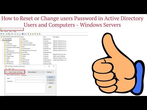 How to Reset or Change users Password in Active Directory Users and Computers - Windows Servers