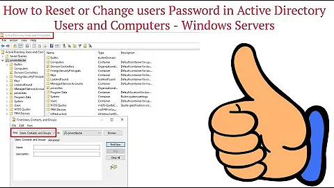 How to Reset or Change users Password in Active Directory Users and Computers - Windows Servers