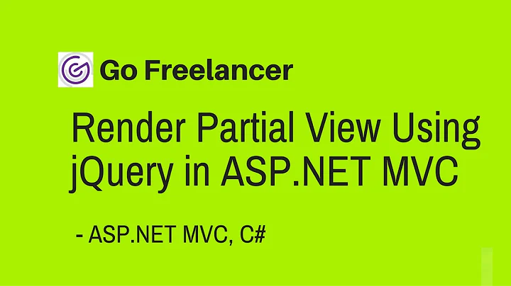 Render Partial View Using jQuery in ASP NET MVC