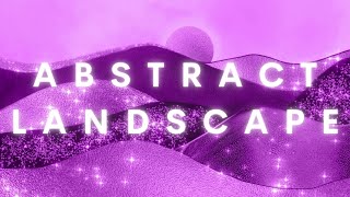 Abstract Glitter Purple Landscape Aesthetic Loop