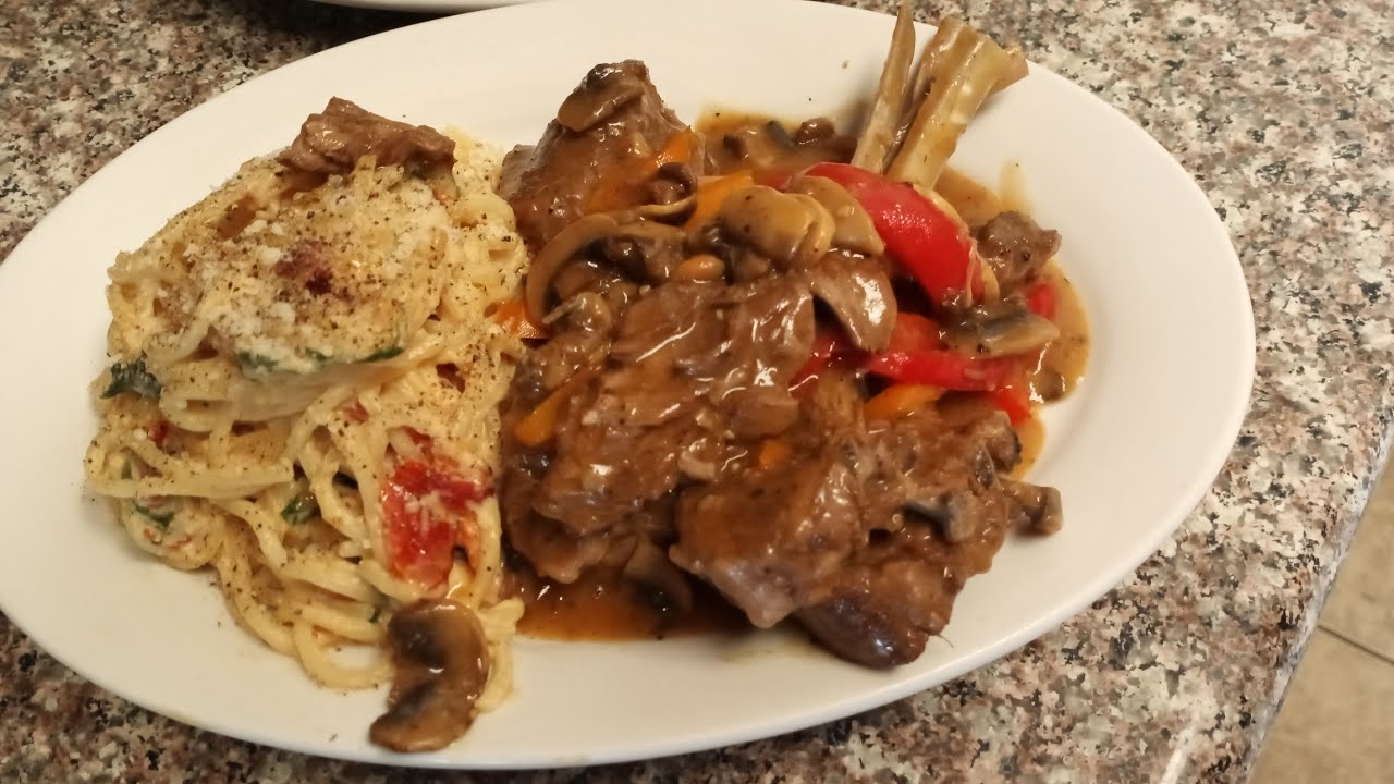RACK OF LAMB 🔥LAMB CHOPS 🔥 CREAMY ALFREDO PASTA WITH SUNDRIED TOMATOES