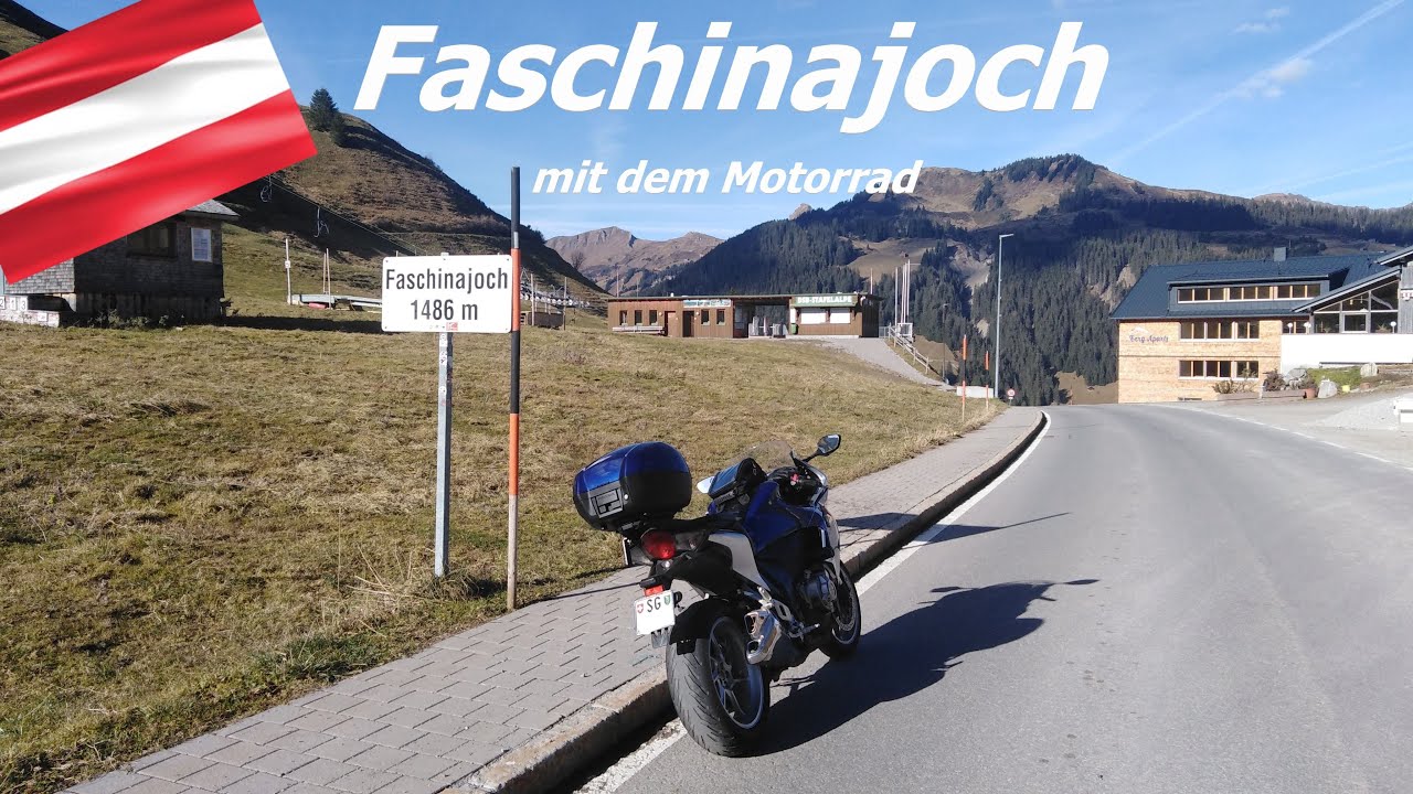 Faschinajoch mit dem Motorrad, Vorarlberg, Österreich, Biking in Austria, Honda VFR 1200 F DCT