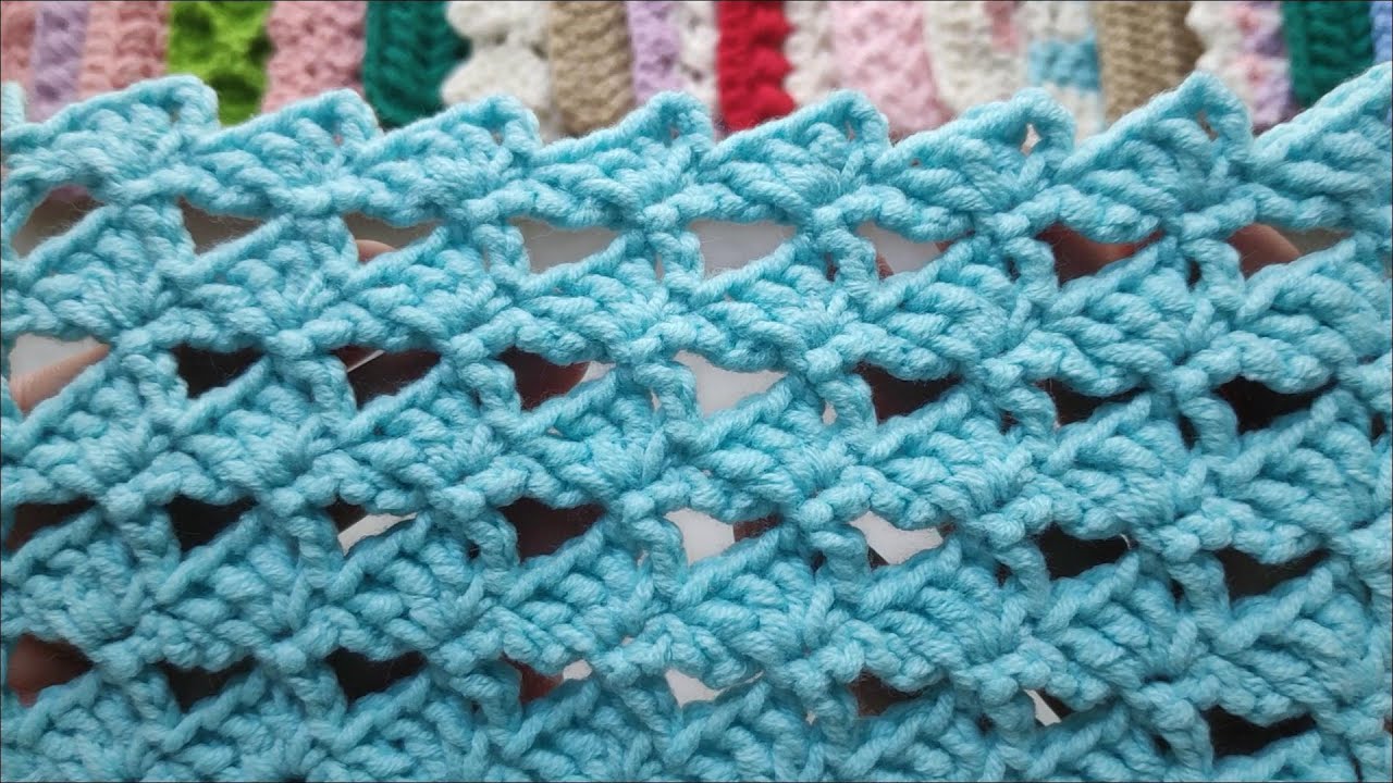 Diagonal Block Stitch Crochet Pattern How-tos/Patterns/Tutorials - YouTube