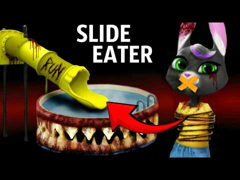 SLIDE POOL EATER EAT BECCA and HANK - My Talking Tom Friends - AMONG US - R.I.P ALL FRIENDS