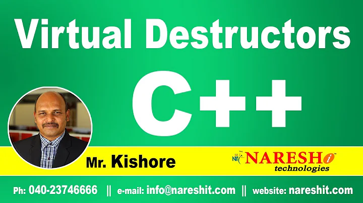 Virtual Destructors | C ++ Tutorial | Mr. Kishore