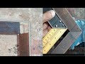 Secret Angle Iron 90° Degree Cutting Trick.welding tricks. short angle cutting With Proper Radius..