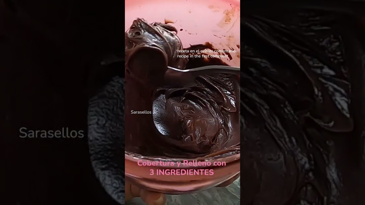 Receta de Cobertura y Relleno de CHOCOLATE con sólo 3 INGREDIENTES 😍