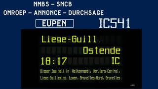 Nmbs Sncb Emma Omroep - Annonce - Durchsage Eupenic541 Ostende Oostende Bilingual 7.X.2022