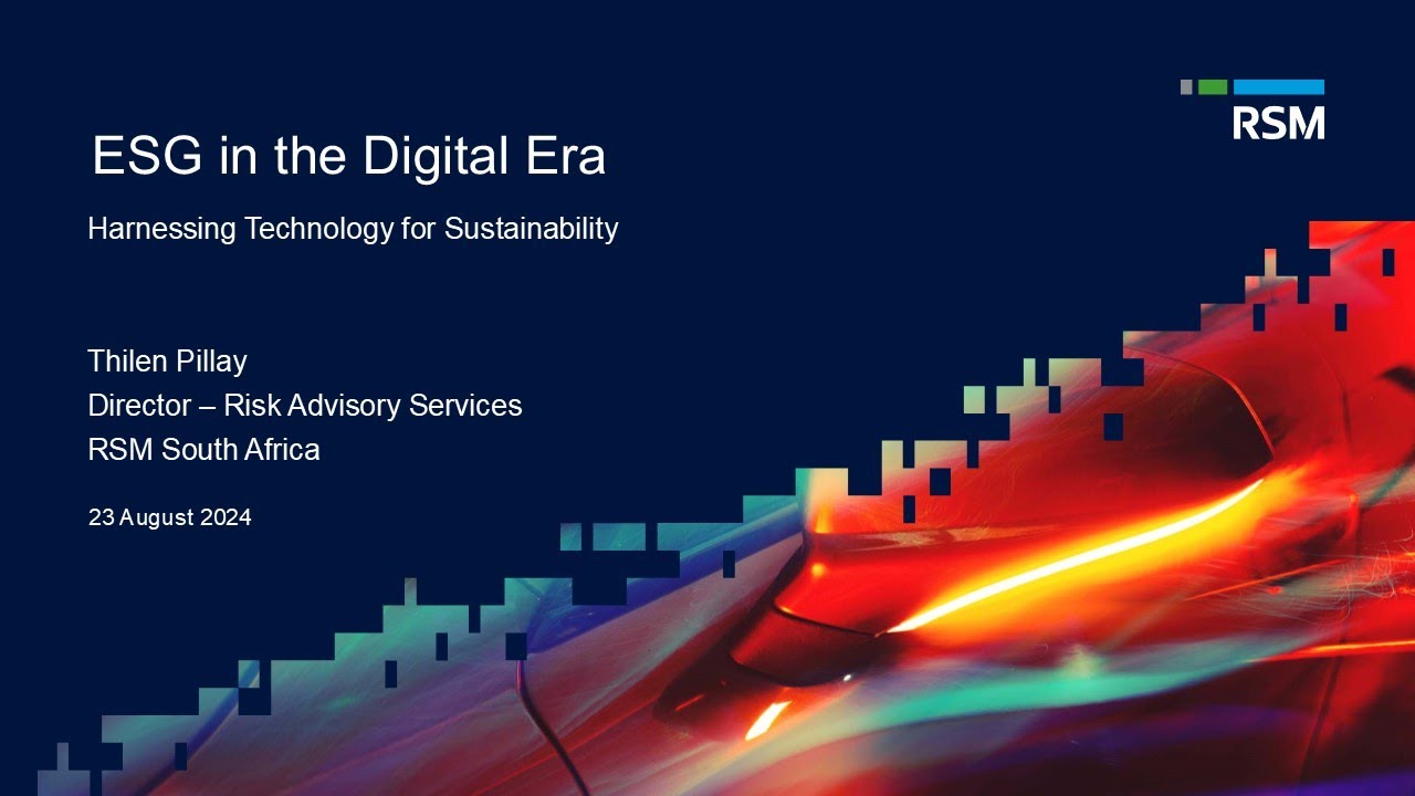 ESG in the Digital Age: Harnessing Technology for Sustainability - YouTube