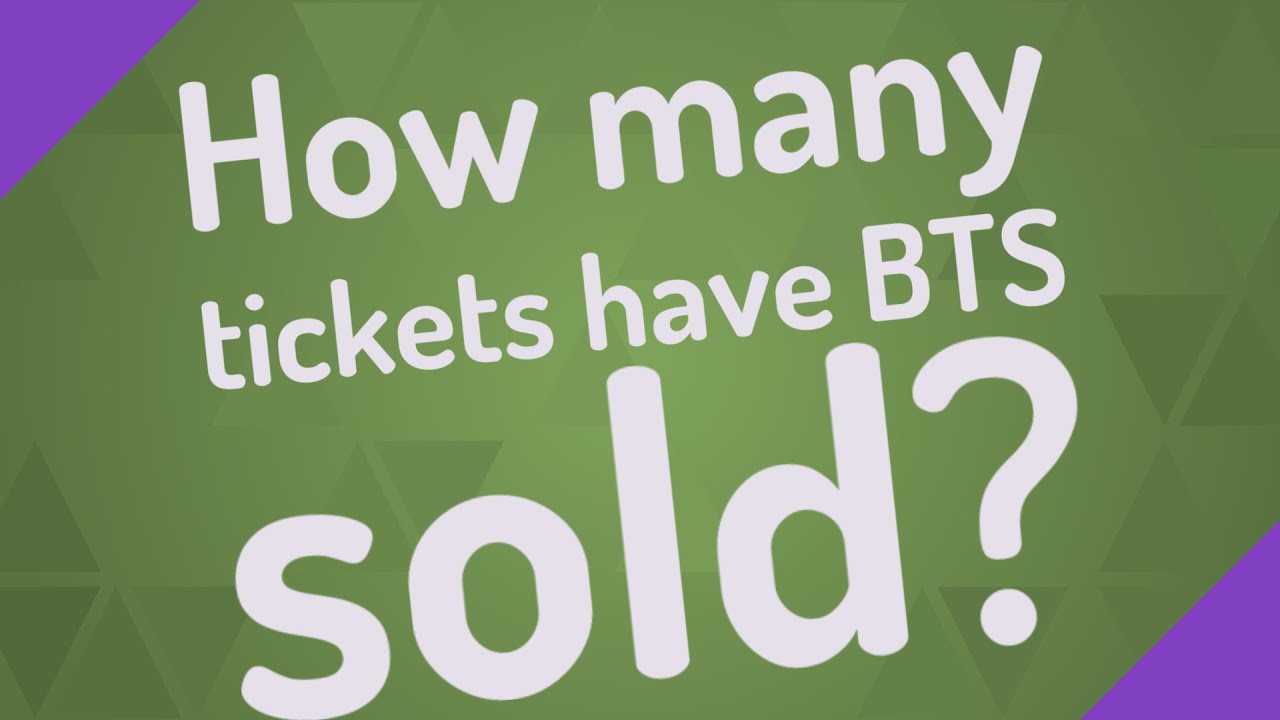 How many tickets have BTS sold? - YouTube