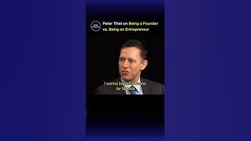 🧠‼️Peter Thiel on Being a Founder vs Being an Entrepreneur. #business #startup #growthmindset #ceo