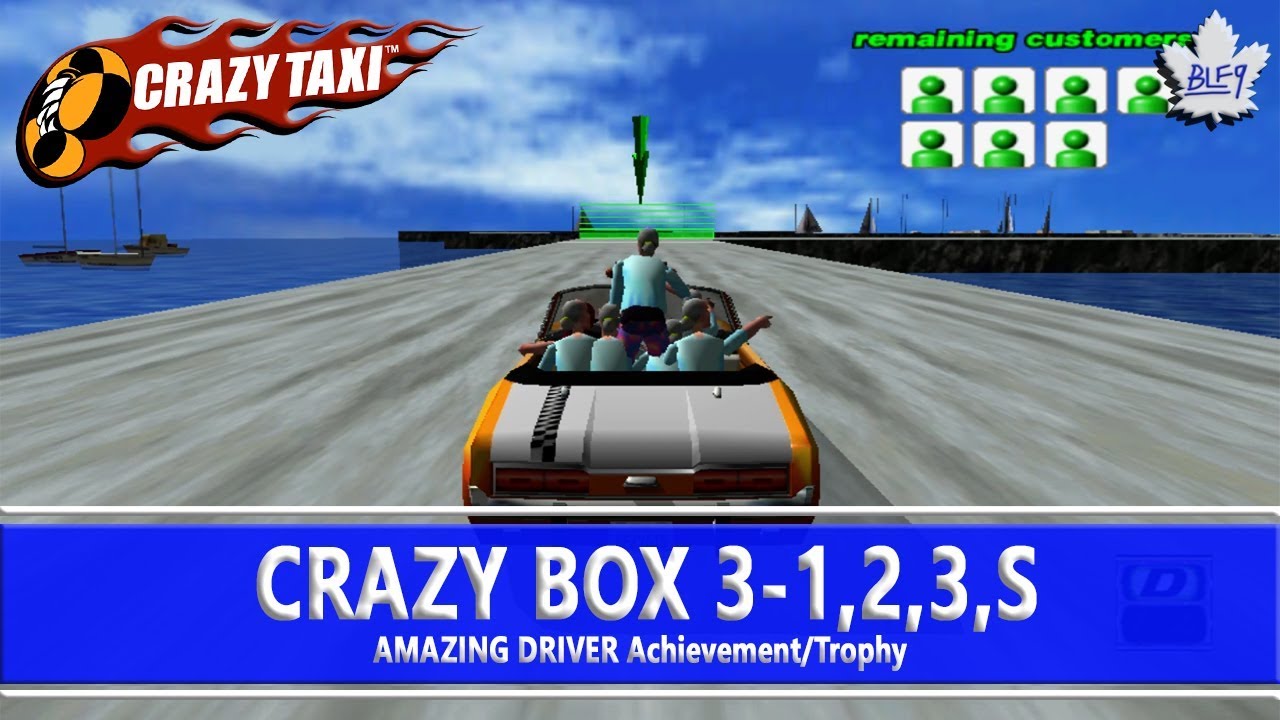 Crazy Taxi Crazy Box Set 3 Amazing Driver Achievement Trophy Guide YouTube