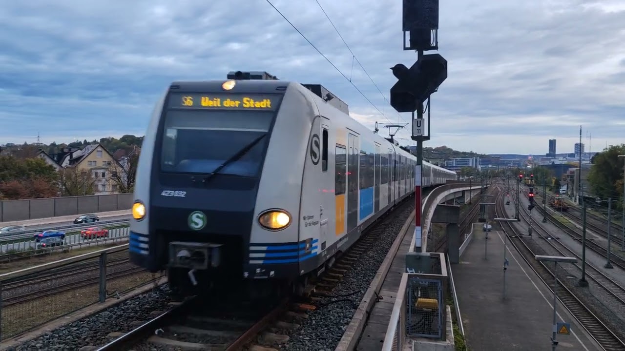 DB Stuttgart S-bahn on the bridge + bwegt Talent 2 at Zuffenhausen#sbahn #train#bwegt#zuffenhausen