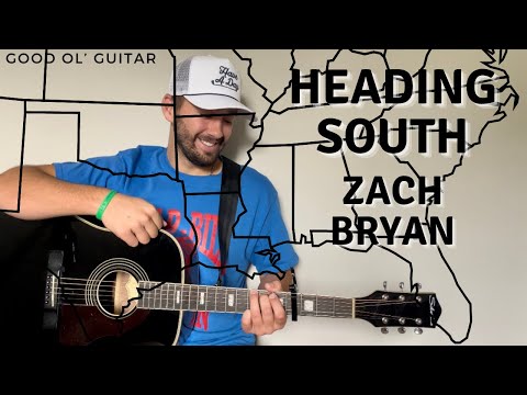 (SUPER SIMPLE) Heading South Zach Bryan Guitar Lesson + Tutorial