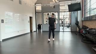 Walking Lunges with Active Dumbbell Single Arm Raise | Oak Endurance