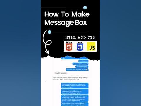 How To Make Message Box Using HTML And CSS | Apple I-Message in CSS 🔥 ...
