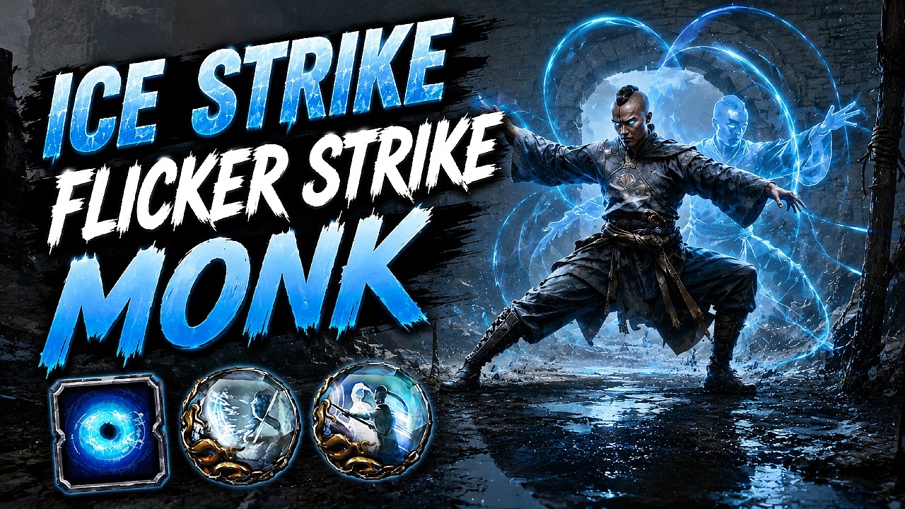 INSANE ICE STRIKE / FLICKER STRIKE MONK - Martial Artist Monk Build Guide | Path of Exile 2 0.5
