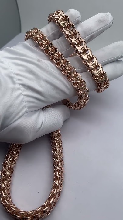 Мужской комплект плетение «Рамзес» в золоте 585 пробы #jewelry #топ # ...
