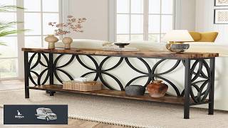 Tribesigns 70.9 Inch Narrow Sofa Table Industrial Long Sofa Table Behind Couch Entry