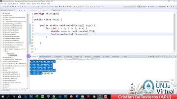 Clase Random y Math generacion de numeros aleatorios en JAVA PRACTICA - UNJU VIRTUAL PARTE 1/2