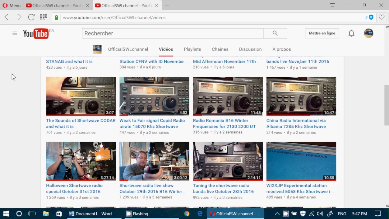 Shortwave radio Channel 8000 Subscribers and 2 million views and