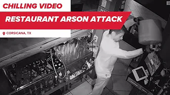 Chilling video shows arson attack on Texas restaurant
