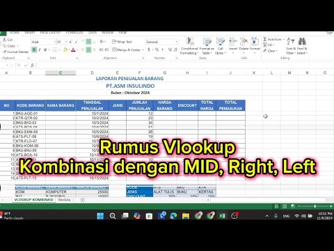 Vlookup Mid KOMBINASI RUMUS VLOOKUP DENGAN MID, RIGHT, LEFT #EXCEL - YouTube