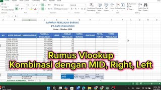 KOMBINASI RUMUS VLOOKUP DENGAN MID, RIGHT, LEFT #EXCEL