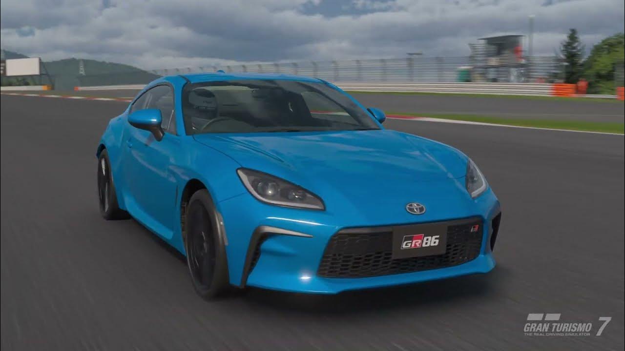 Toyota GR86 Test Drive Cinema View Electric Blue Pearlescent GT7