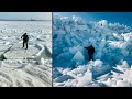 مشاهد لا تصدق من الانهيارات المذهلة وموجات تسونامي والجبال الجليدية في روسيا - نهاية الشتاء