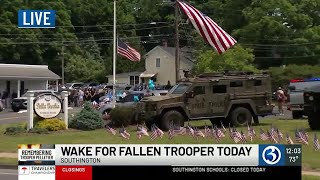 Wake held for fallen state trooper