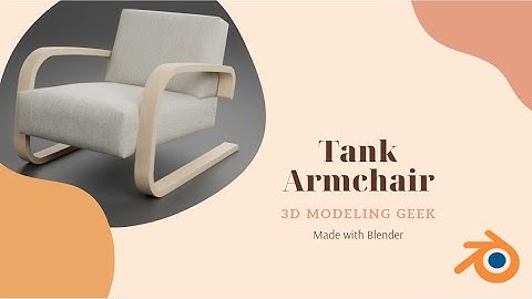 Blender Time lapse: Tank Armchair Designed by Alvar Aalto 3D Modeling and Texturing/ Rendering