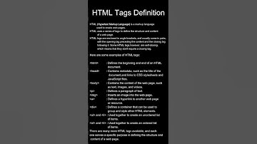 1 html tags definition #shorts #programming #coding #codingtips