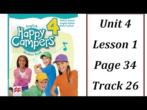 4-cü sinif ingilis dili.  Happy Campers 4. Unit 4. Lesson 1. Ex 2. Track 26