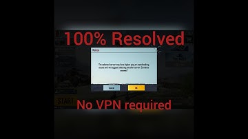 How to Fix the selected server may have Higher Ping or Matching issues 100% Fixed PUBG MOBILE | 2020