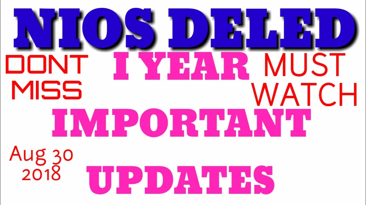 DON'T MISS THESE IMPORTANT UPDATES ABOUT NIOS SPECIAL DELED WISDOMKNOWLEDGE/ TELUGU NIOS
