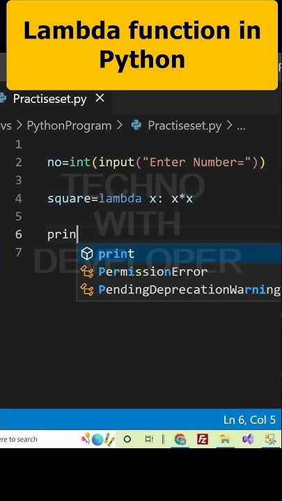 Anonymous/Lambda Functions In Python Part 24 | #pythonprogram # ...