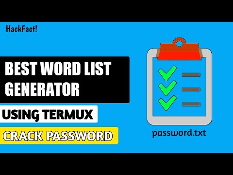 How To Generate Target Based Word List/Password List.⚡