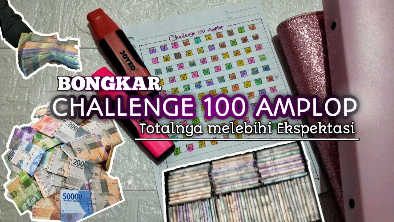 BANGGA | BONGKAR CHALLENGE 100 AMPLOP | TIDAK NYANGKA HASILNYA BANYAK BANGET #saving #challenge