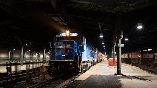 New Jersey Transit: Freshly re-painted GP40PH-2B #4208 leads train #61 with GP40PH-2 #4906