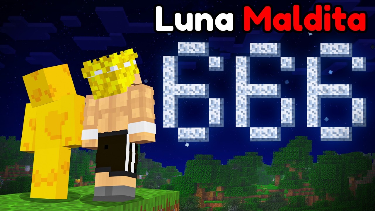 Sobreviví al MUNDO de la LUNA 666 Terrorífica en Minecraft...