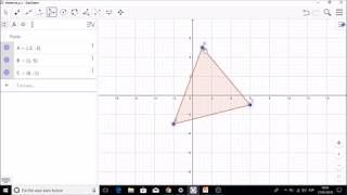 Hallar el área y perímetro de un triangulo dados sus vértices- [Usando Geogebra]