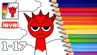 Monster Coloring: Scary Draw - Gameplay Walkthrough - All Levels 1-17 ASMR painting and coloring screenshot 4