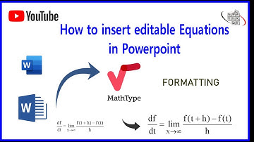 INSERT EDITABLE EQUATIONS IN PPT/SLIDES