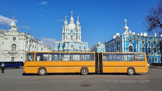 Поездка на ретро-автобусе &quot;Икарус 280&quot; по маршруту №Т2 по Санкт-Петкбургу (часть 2), 9.05.2024.