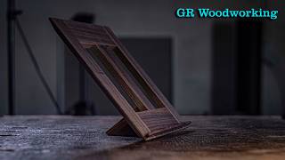 Walnut iPad and MacBook stand