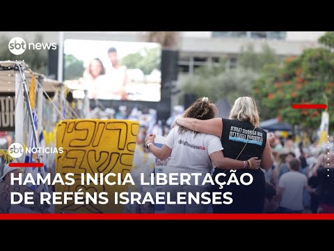 Video hamas-liberta-refens-israelenses-em-troca-de-prisioneiros-palestinos-sbt-noticias