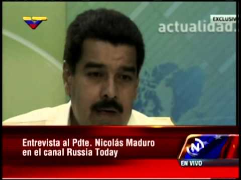 Entrevista completa al Presidente Nicolás Maduro en Moscú, canal RT (Russia Today)