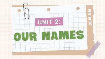 Unit 2: Our names - Tiếng Anh 3 (Global Success) [OLM.VN]